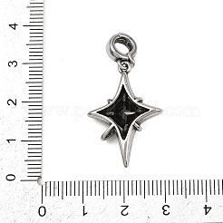 Stern 316 chirurgischer Edelstahl Zirkonia Anhänger Dekoration&nbsp;STAS-Z165-16AS-B01