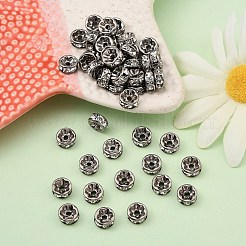 Messing Strass Zwischen perlen&nbsp;RB-A014-Z8mm-01B-NF