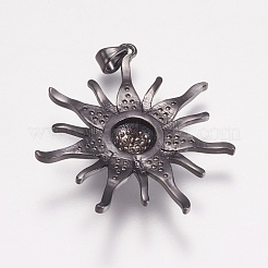 Messing Mikro ebnen Zirkonia Anhänger&nbsp;ZIRC-E143-57B