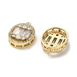 Pendentifs avec zircon cubiques à micro-pavés en laiton&nbsp;KK-K355-33G