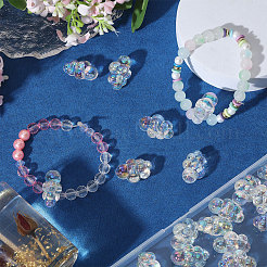 50 Stück transparente Acrylperlen mit UV-Beschichtung&nbsp;OACR-GO0001-07