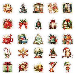 50 autocollant en papier à dessin animé sur le thème de la veille de Noël&nbsp;X-DIY-P085-11