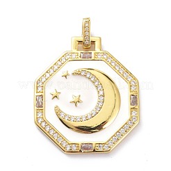 Ottone micro spianare pendenti zirconi&nbsp;ZIRC-P085-38G