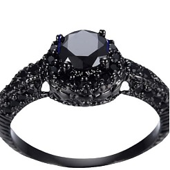 Anelli per dita in ottone tondo piatto con strass&nbsp;FS-WG232E0-02