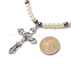 Collane con ciondolo in lega di gesù croce per donna uomo&nbsp;NJEW-JN03990