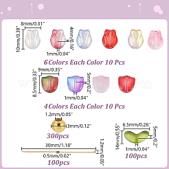 DIY-Kits zur Herstellung von Tulpenblumen-Bunte Malerei- und Glasanhängern&nbsp;DIY-AR0004-77