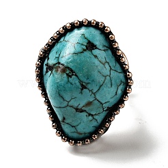 Bagues réglables en turquoise naturelle&nbsp;G-D468-46R
