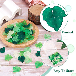 120pcs 4 Farben Herbstthema transparente gefrostete Acrylanhänger&nbsp;TACR-PJ0001-03
