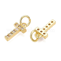 Ciondoli in ottone zirconi chiari micro pavé&nbsp;KK-ZX025-07T