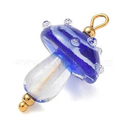 Pendentifs en acier inoxydable 304 avec travail du verre soufflé artisanal à la flamme.&nbsp;LA-CBA4231-01C-G