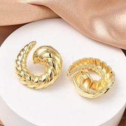 Pendientes de botón de latón retorcido para mujer&nbsp;KK-CBAD851-21G