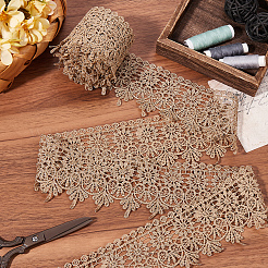 Ruban de bordure en dentelle brodée en polyester de 5 mètre&nbsp;OCOR-CY0001-23B