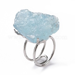 Anello polsino pepite di pietre preziose&nbsp;RJEW-G271-01P
