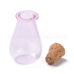 Ornement de bouteilles de liège en verre&nbsp;AJEW-O032-02D