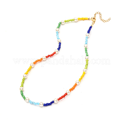 Glassamen & Glasperlen Perlenkette für Mädchen Frauen&nbsp;X1-NJEW-TA00007