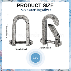 1 Stück: 925 Spring Gate-Ringe aus Sterlingsilber&nbsp;STER-PH0004-11