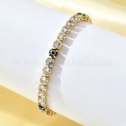 Bracelets à maillons et breloques en laiton émaillé&nbsp;BJEW-Z094-02G-02A