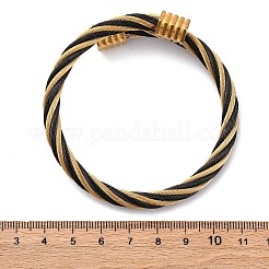 Pulseras de torsión de acero inoxidable 304 para mujer&nbsp;BJEW-P310-21MC