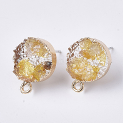 Boucles d'oreilles en résine druzy&nbsp;LS-RESI-S383-028E