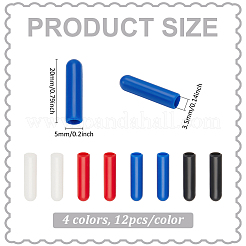 48 Stück 4 Farben Kunststoff-Aglets für Schnürsenkel&nbsp;KY-PH0002-26