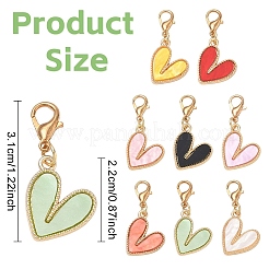 16 pz 8 stili di decorazioni pendenti in lega e acrilico&nbsp;HJEW-YW00542