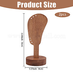 2 Stück Desktop-Ohrring-Organizer aus Holz in Ohrform&nbsp;ODIS-CA0001-32B