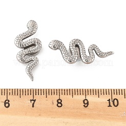 Ohrclips in Schlangenform aus 304 Edelstahl&nbsp;EJEW-B116-03P