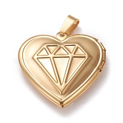 Ionenplattierung (IP) 304 Edelstahl Medaillon Anhänger&nbsp;STAS-K197-05G