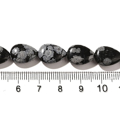 Naturschneeflocke Obsidian Perlen Stränge&nbsp;G-I377-A28