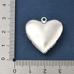 Ciondoli a forma di cuore cavo in ottone&nbsp;KK-K414-12C-S
