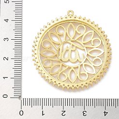 Placage de crémaillère en laiton micro pavé pendentifs en zircone cubique claire&nbsp;KK-L224-009G
