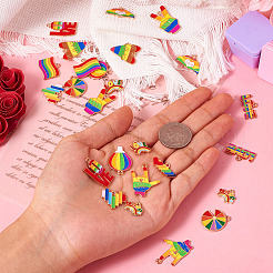26 colgante de aleación de esmalte con orgullo de colores del arcoíris de 13 estilos&nbsp;ENAM-TA0001-88