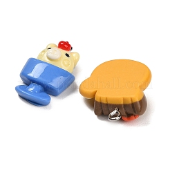Pendentifs en résine opaque sur le thème de l'ours&nbsp;RESI-B047-03