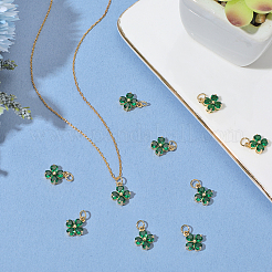 10pcs pendentifs en laiton micro pavé de zircone cubique&nbsp;KK-BBC0020-41