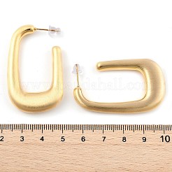 Orecchini a bottone rettangolari in ottone da donna&nbsp;EJEW-U055-22G