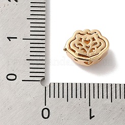 Perle di zirconi cubici trasparenti in micro pavè di ottone&nbsp;KK-G503-10G