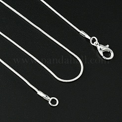 Collier chaîne serpent ronde en laiton avec fermoirs pinces de homard&nbsp;MAK-YW0001-14A