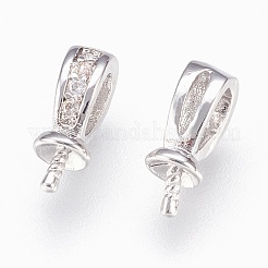 Tasse en laiton pendentif perle bails broches pendentifs&nbsp;KK-P150-17P