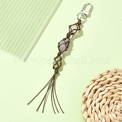 Pochette en macramé en cristal de quartz naturel&nbsp;KEYC-TA00023-02