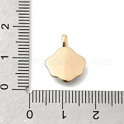 Anhänger aus Messing mit natürlicher Abalone-/Paua-Muschel&nbsp;KK-N289-06G
