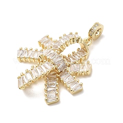 Europäische Anhänger mit klarem Zirkonia in Pavé-Fassung aus Messing&nbsp;KK-H529-32G