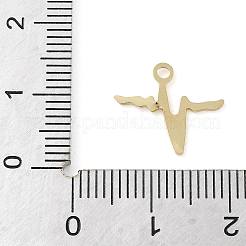Placcatura ionica (ip) ciondoli in acciaio inossidabile 304&nbsp;STAS-U032-12G