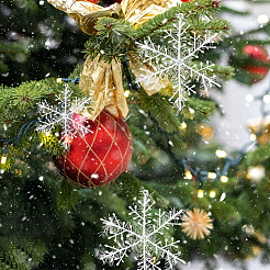 20 sac de 3 décorations de Noël suspendues en plastique de style&nbsp;AJEW-FH0003-78
