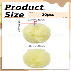 20 weicher Pomponball aus künstlichem Kaninchenfell&nbsp;DIY-LP0006-31E
