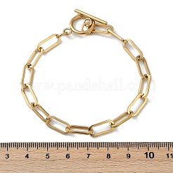 Ionenplattierung (IP) 304 Edelstahl-Büroklammer-Kettenarmbänder&nbsp;BJEW-O186-03G