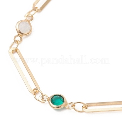 Messing-Armbänder mit ovalen Gliederketten für Damen&nbsp;BJEW-JB12970