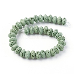 Brins de perles de pierre de lave naturelle&nbsp;G-F671-01A-06