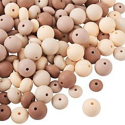 120 pz 4 colori 3 stili perline focali in silicone rondelle&nbsp;SIL-TA0002-81B