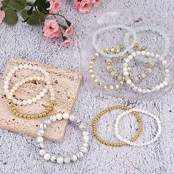 10 stücke 10 arten runde natürliche gefärbt malaysia jade & weiß jade&nbsp;BJEW-SW001578