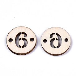 Connettori di collegamento in legno di pioppo naturale non finito&nbsp;WOOD-S045-138A-6
